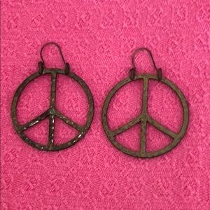 Lucky brand peace earrings